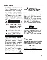 Preview for 5 page of Sanyo PDG-DXL2000 - 2000 Lumens Owner'S Manual