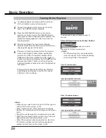 Preview for 20 page of Sanyo PDG-DXL2000 - 2000 Lumens Owner'S Manual