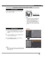 Preview for 31 page of Sanyo PDG-DXL2000 - 2000 Lumens Owner'S Manual