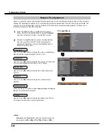 Preview for 34 page of Sanyo PDG-DXL2000 - 2000 Lumens Owner'S Manual