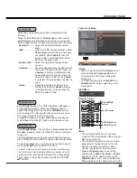 Preview for 39 page of Sanyo PDG-DXL2000 - 2000 Lumens Owner'S Manual