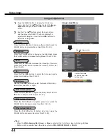 Preview for 44 page of Sanyo PDG-DXL2000 - 2000 Lumens Owner'S Manual