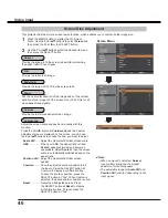 Preview for 46 page of Sanyo PDG-DXL2000 - 2000 Lumens Owner'S Manual