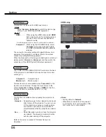 Preview for 56 page of Sanyo PDG-DXL2000 - 2000 Lumens Owner'S Manual