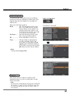 Preview for 57 page of Sanyo PDG-DXL2000 - 2000 Lumens Owner'S Manual