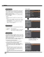 Preview for 58 page of Sanyo PDG-DXL2000 - 2000 Lumens Owner'S Manual