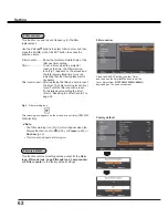 Preview for 62 page of Sanyo PDG-DXL2000 - 2000 Lumens Owner'S Manual