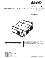 Preview for 1 page of Sanyo PDG-DXL2000E Service Manual