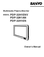 Sanyo PDP-31H1ENV Owner'S Manual предпросмотр