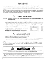 Предварительный просмотр 2 страницы Sanyo PDP-32H1A Owner'S Manual