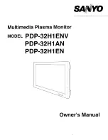 Предварительный просмотр 1 страницы Sanyo PDP-32H1AN Owner'S Manual