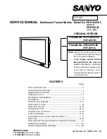 Предварительный просмотр 1 страницы Sanyo PDP-42H1A Service Manual