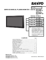 Sanyo PDP-42WV1 Service Manual предпросмотр