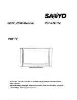 Sanyo PDP-42XR7Z Instruction Manual preview