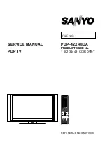 Sanyo PDP-42XR8DA Service Manual preview