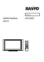 Sanyo PDP-50XR7 Service Manual preview