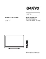 Preview for 1 page of Sanyo PDP-63XR7HB Service Manual