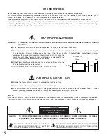 Preview for 2 page of Sanyo PDP42H2W Owner'S Manual