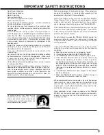 Preview for 3 page of Sanyo PDP42H2W Owner'S Manual