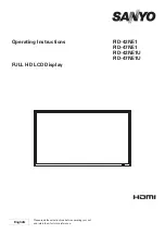 Sanyo PID-42NE1 Operating Instructions Manual предпросмотр