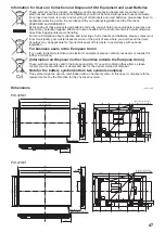 Предварительный просмотр 47 страницы Sanyo PID-42NE1 Operating Instructions Manual