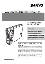 Предварительный просмотр 1 страницы Sanyo PJ-Net Organizer POA-PN01 Owner'S Manual