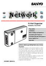 Sanyo PJ-NET ORGANIZER POA-PN10 User Manual preview