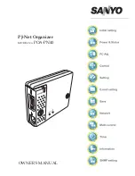 Sanyo PJ-Net Organizer Owner'S Manual preview