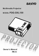 Sanyo PJLINK PDG-DXL100 Owner'S Manual preview