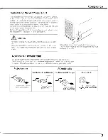 Предварительный просмотр 7 страницы Sanyo PL-SU60 Owner'S Manual