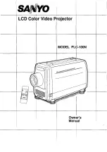 Sanyo PLC-100N Owner'S Manual preview