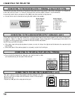 Preview for 14 page of Sanyo PLC - 12BL Owner'S Manual