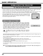 Preview for 32 page of Sanyo PLC - 12BL Owner'S Manual