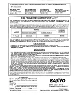 Preview for 21 page of Sanyo PLC-200N Owner'S Manual