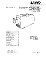 Preview for 1 page of Sanyo PLC-200P Service Manual