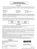 Предварительный просмотр 20 страницы Sanyo PLC-400N Owner'S Manual