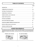 Preview for 4 page of Sanyo PLC-510M Owner'S Manual