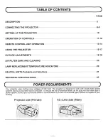 Preview for 4 page of Sanyo PLC-550M Owner'S Manual