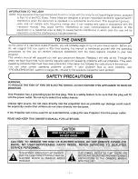 Preview for 2 page of Sanyo PLC-5600N Owner'S Manual