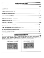 Preview for 4 page of Sanyo PLC-700M Owner'S Manual