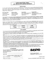 Preview for 28 page of Sanyo PLC-700M Owner'S Manual