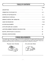 Preview for 4 page of Sanyo PLC-750M Owner'S Manual