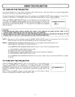 Preview for 17 page of Sanyo PLC-750M Owner'S Manual