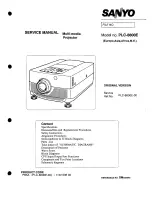 Sanyo PLC-8800E Service Manual preview