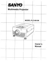 Предварительный просмотр 1 страницы Sanyo PLC-8810N Owner'S Manual