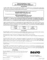 Предварительный просмотр 5 страницы Sanyo PLC-8810N Owner'S Manual