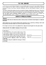 Preview for 2 page of Sanyo PLC-8815E Owner'S Instruction Manual