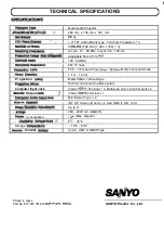 Preview for 44 page of Sanyo PLC-8815E Owner'S Instruction Manual