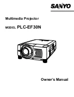 Preview for 1 page of Sanyo PLC-EF30N Owner'S Manual