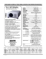 Sanyo PLC-EF30N Specifications preview